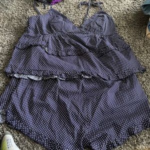 Cute lounger set polkadots with ruffles